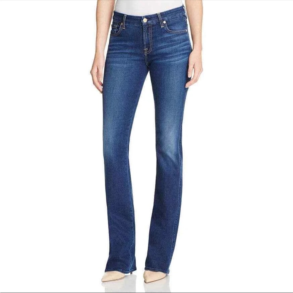 7 For All Mankind Kimmie Women's Boot Cut Jeans - medium Blue Wash b(air) 25 x30
